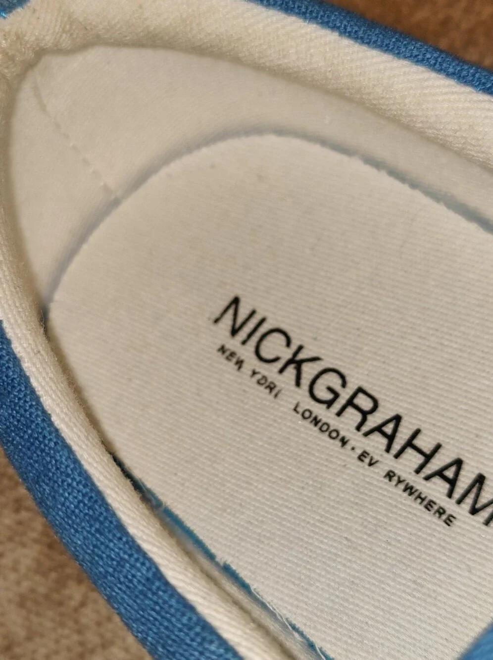 Nick Graham Shoes Slip-On Mens 8M Bobby Banana Blue Yellow